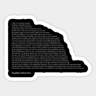 Jonathan Safran Foer Quotes Sticker